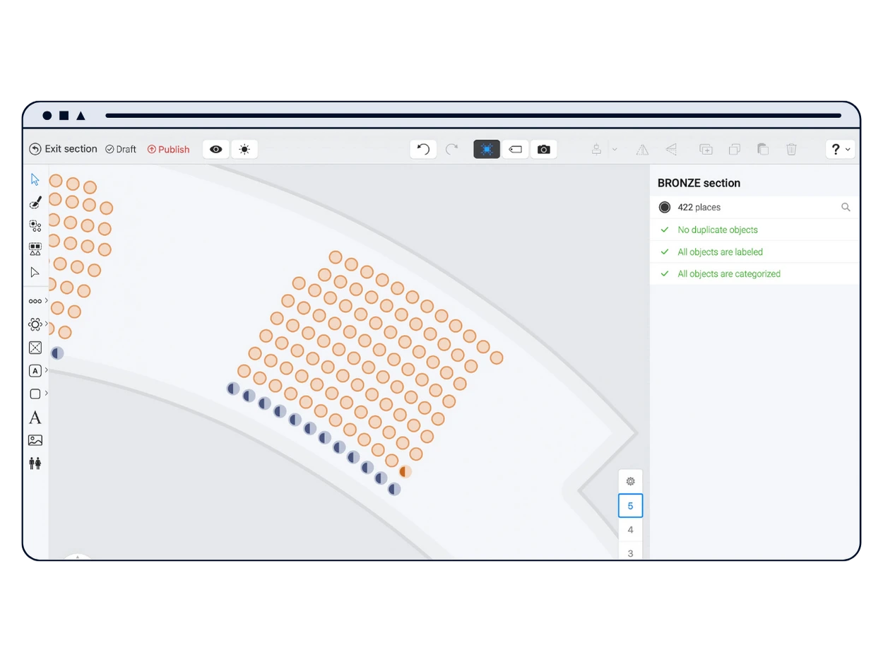 Events software - Venue seat map tool
