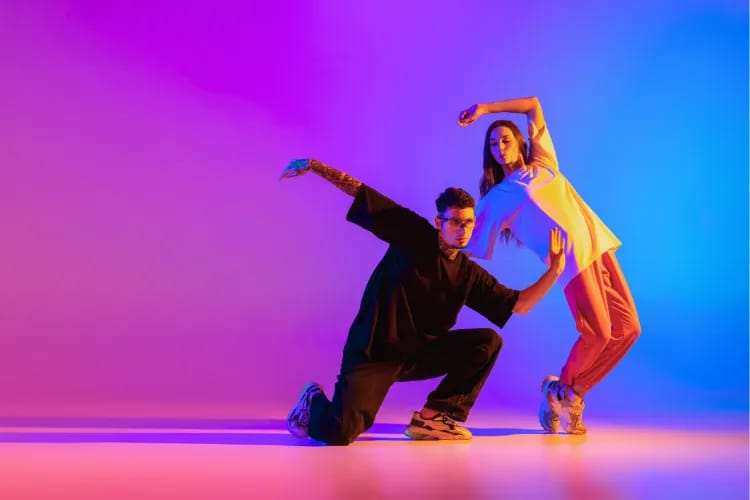 A dance couple performing, illustrating the idea of cultural guide