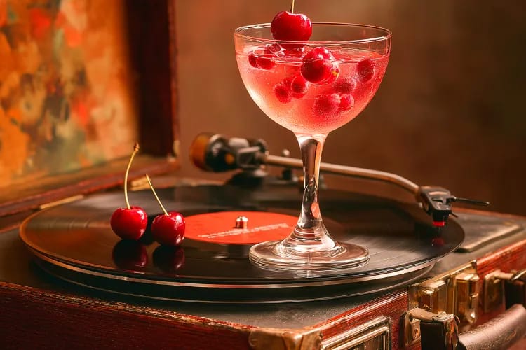 A restaurant decorated for a Roaring 20s themed dinner night with jazz trio and vintage decor.