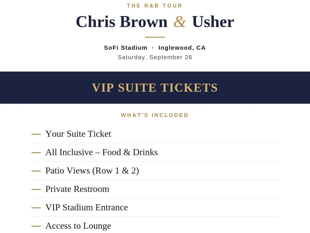 Event Image - Chris Brown + Usher R&B Tour
