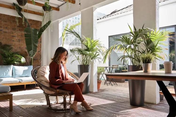 Business area with comfortable seating